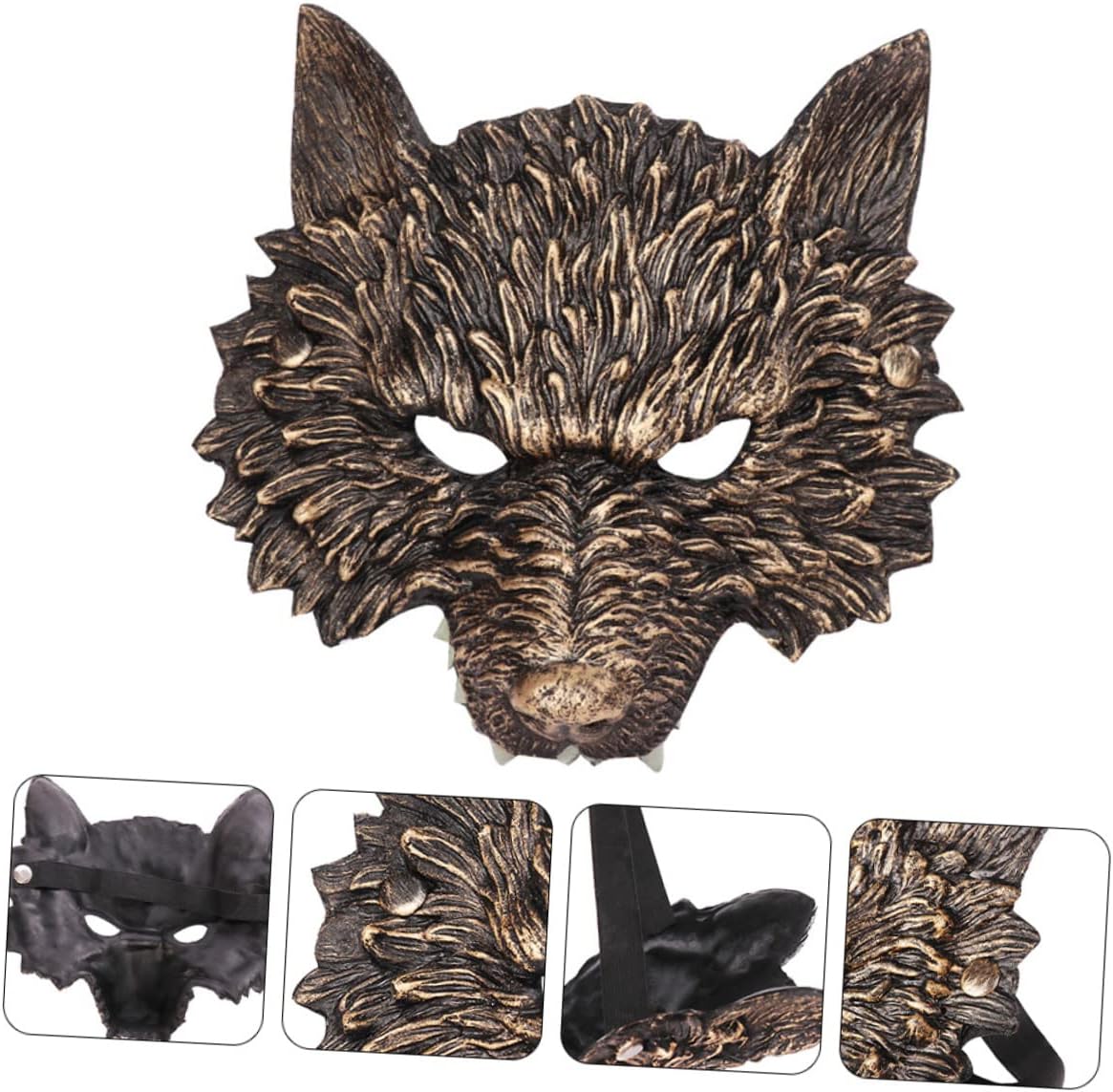 Garneck Realistic Wolf Mask for Halloween Animal Design Cosplay Prop for Costume Parties Festivals and Masquerades Safe and Comfortable Wear Unique Decorative Mask