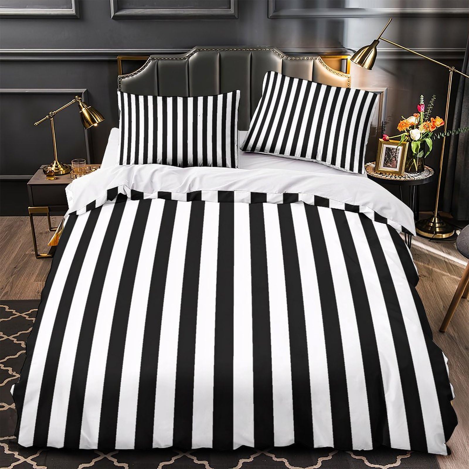Housse de couette hypoallergénique en microfibre douce avec fermeture