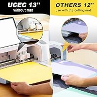 Vista 2 de UCEC Papel de vinilo extraíble negro, hojas de vinilo inteligentes de 13 x 12 pulgadas, color negro brillante, compatibles con Cricut Maker 3/Maker