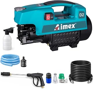 Aimex D2 1800W High Pressure Washer 120 Bar, 10L/Min Flow, 8m Hose Pipe, Portable Car Washer Machine, Power Washer for Ca... Price In India