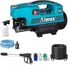 Aimex D2 1800W High Pressure Washer 120 Bar, 10L/Min Flow, 8m Hose Pipe, Portable Car Washer Machine, Power Washer for Ca...
