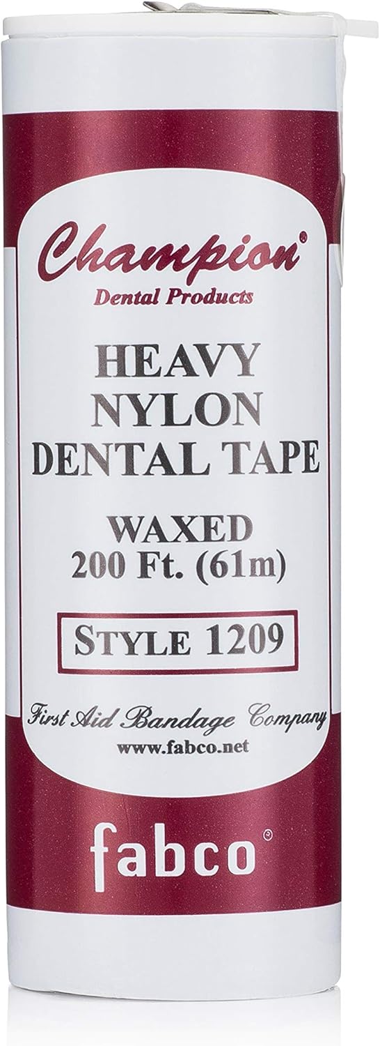 Champion Dental Tape, Thick Waxed Unflavored Heavy Nylon