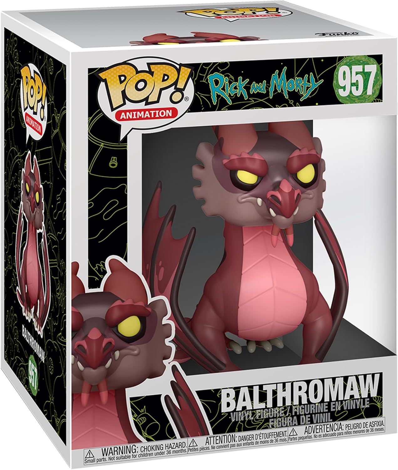 Funko POP Super: Rick & Morty - 6 Inch Balthromaw Collectible Vinyl Figure, Multicolor (55251)