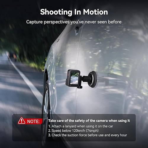 Miniatura 5 de SMALLRIG Soporte de ventosa magnética 2 en 1, potente soporte de cámara para Gopro, para Insta360 y teléfono, rotación de 360 para coche y gimnasio