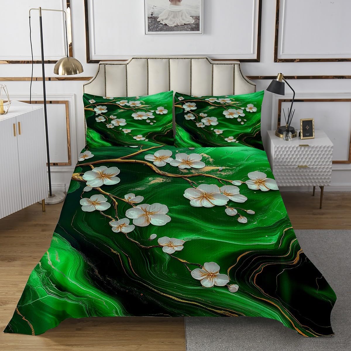Manfei Rhinoceros Kids Bedspread Twin Size,African Rhino Wild Animal Rustic Coverlet Set,Boys Girls Room Decor,Abstract Geometric Patchwork Quilted Coverlet,Yellow Green Bedding Quilt,1 Pillowcase
