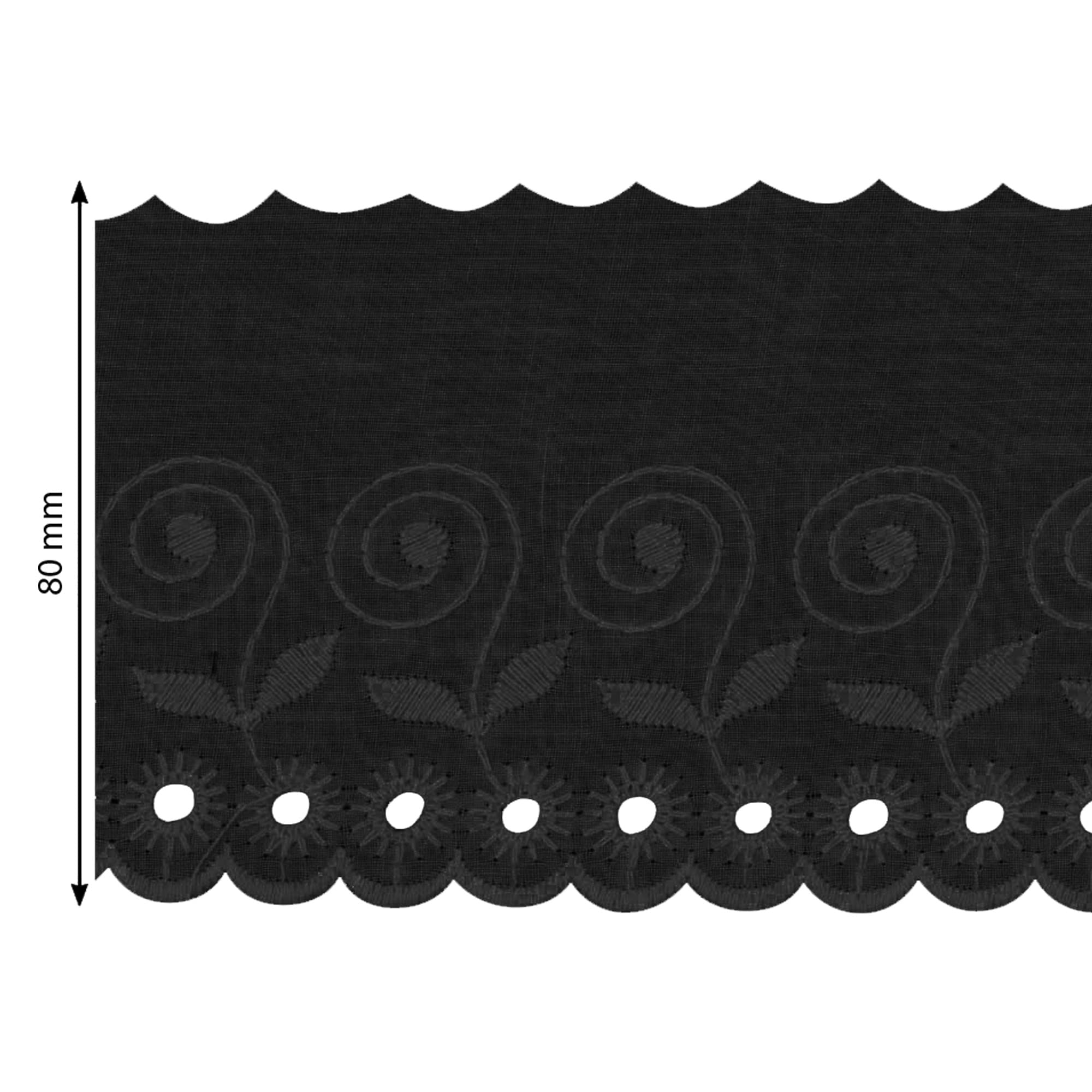 Tricot Cafè Pizzo Ricamato Su Tulle Unito, Altezza 9,5 Cm, Versatile Per Progetti Fai Da Te, Decorazioni E Abbigliamento - 3