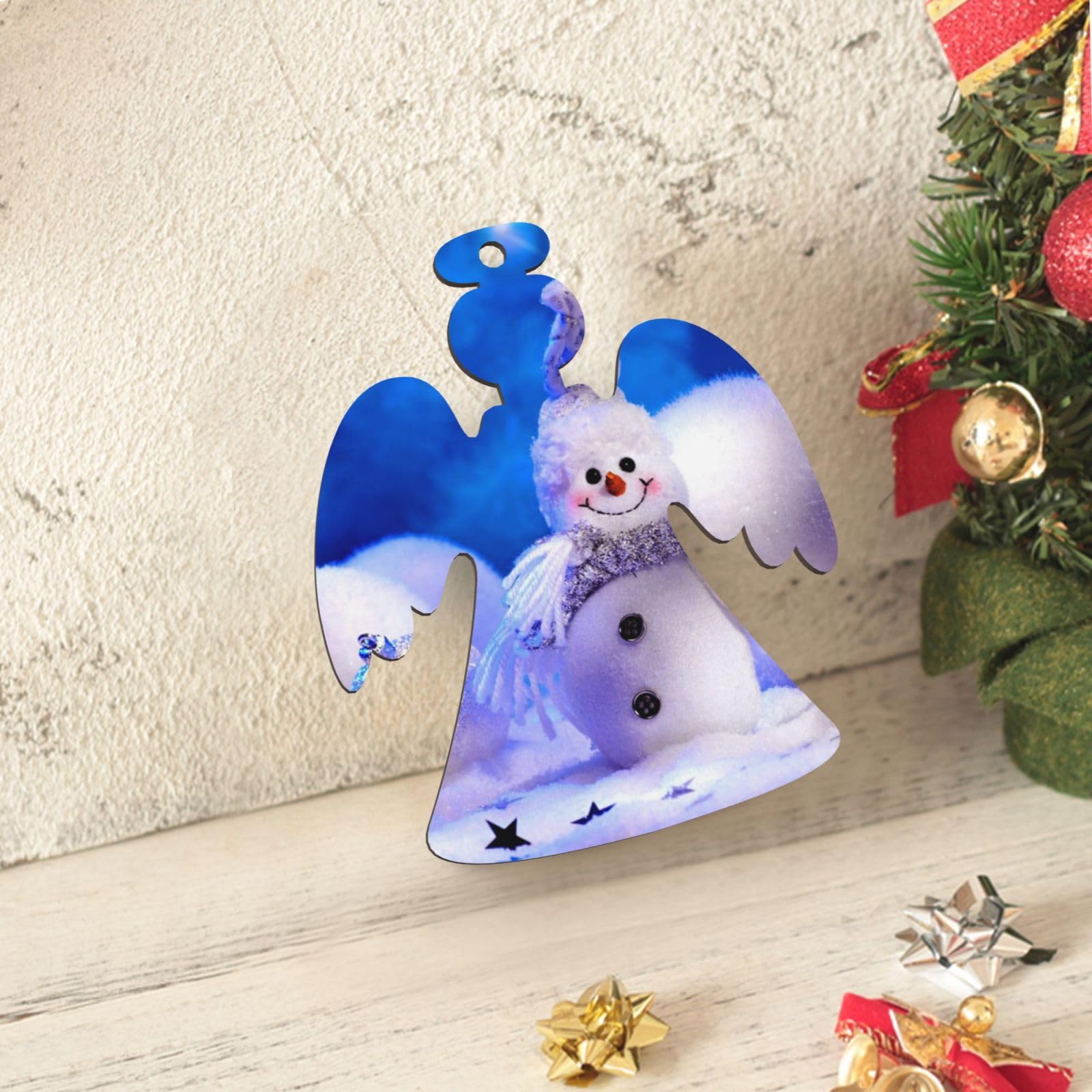 36pz Ornamenti in Legno a Forma di Pupazzo di Neve, 12 Stili Ornamenti Natalizi Vintage con Corda Set di Ornamenti Natalizi per La Decorazione Della Casa Dell'Albero di Natale Della Fattoria