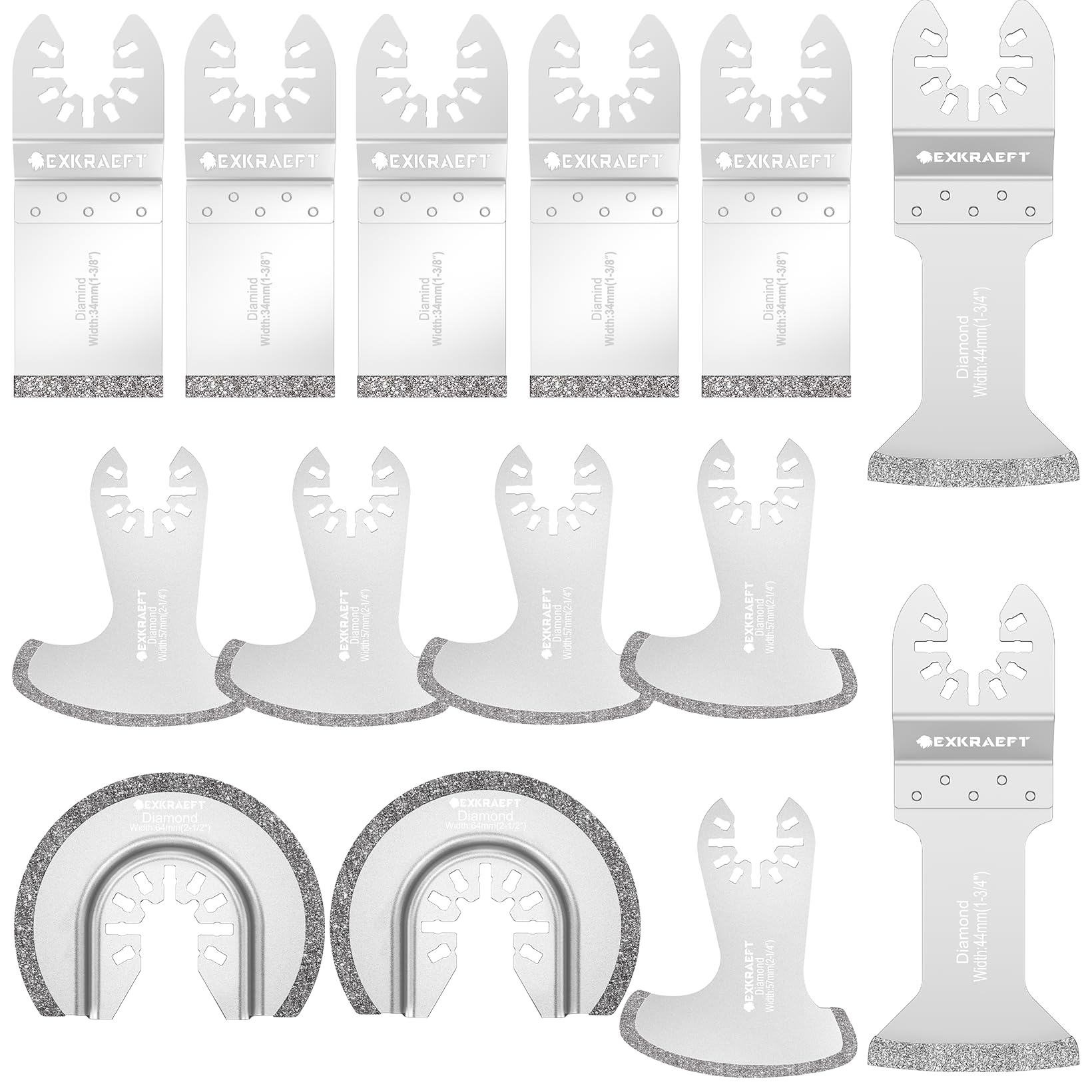 EXKRAEFT 14 PCS Grout Removal Tool Blades for Grout Removal Tile Mortar | Concrete Masonr…