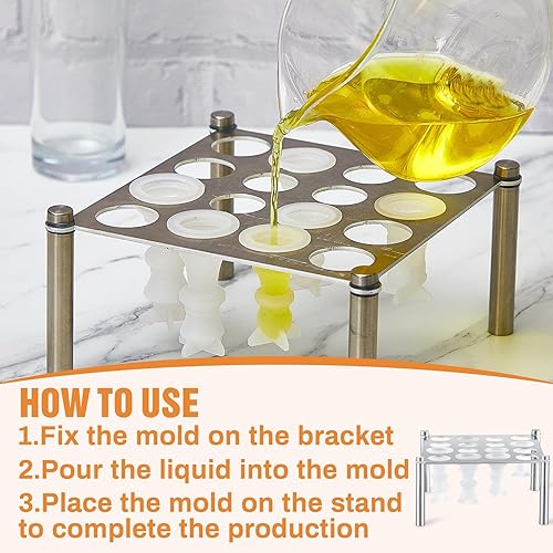 Miniatura 4 de 2 piezas de soporte de piezas de ajedrez para fundición de ajedrez con 1 soporte y 4 patas, moldes de silicona DIY accesorios para hacer juego de