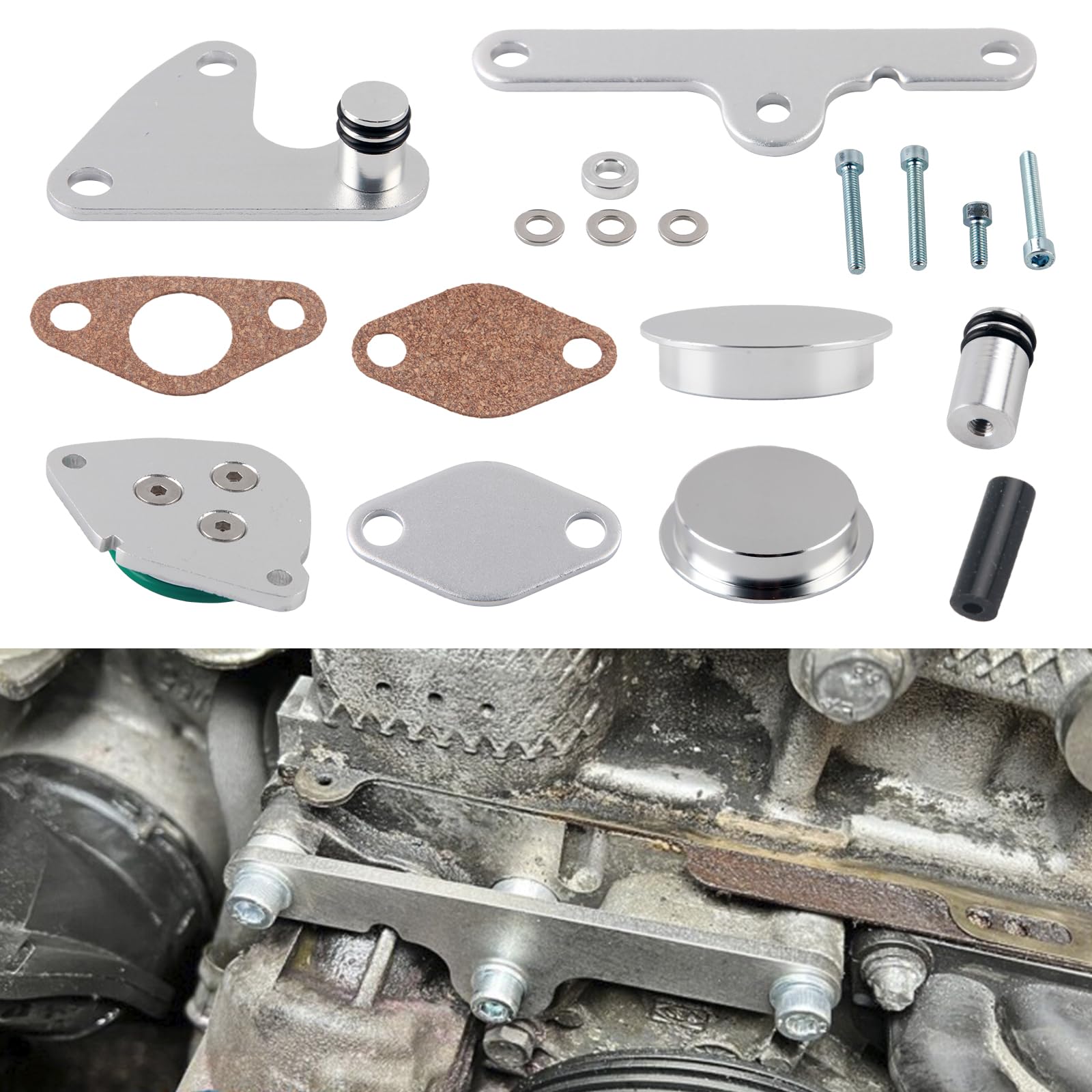 AGR - Kit di riparazione radiatore valvola per B-MW 2.0 N47 N47S E81 E87 E88 E82 E90 E91 E92 E93 E60 E61