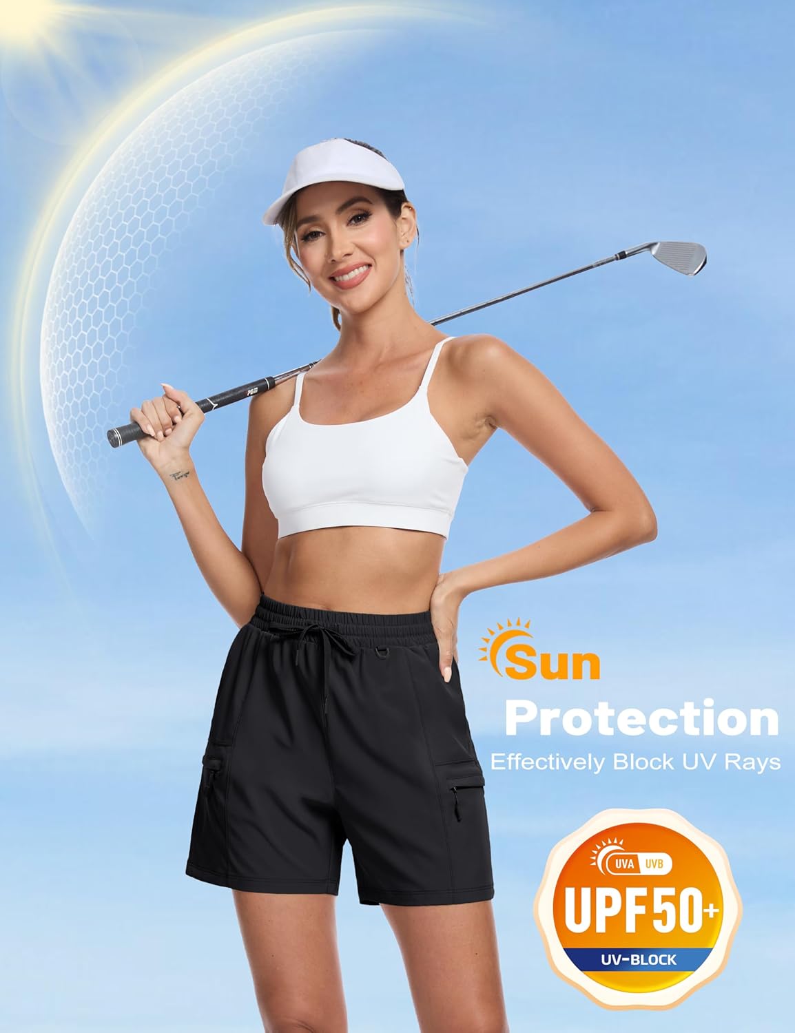 MAGCOMSEN Women's 5" Hiking Cargo Shorts UPF 50+ Lightweight Quick Dry Summer Golf Athletic Casual Shorts 4 Pockets - Image 4