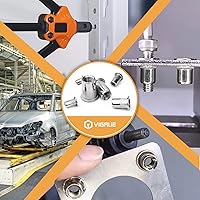 Vista 2 de Surtido de tuercas remachables SAE, VIGRUE 185 piezas #8-32#10-24 1/4"-20 5/16"-18 3/8"-16 304 Tuercas de inserción roscadas de acero inoxidable