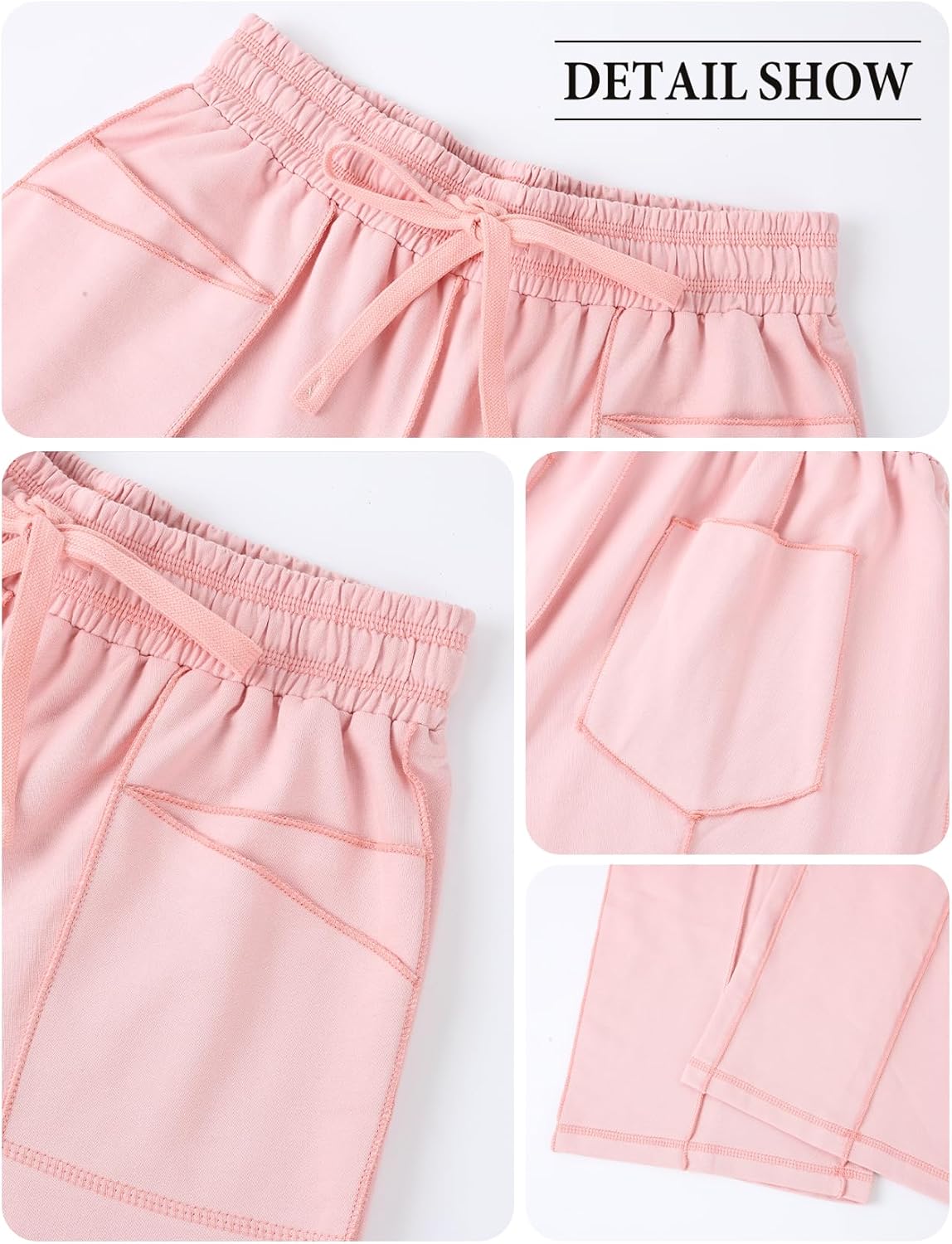 Wyeysyt Womens Barrel Baggy Sweatpants High Waisted Wide Leg Pants Drawstring Athletic Casual Lounge Pants with Pockets - Image 6