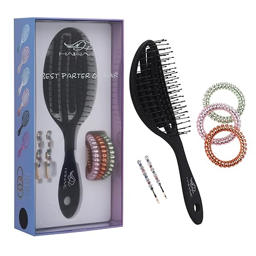 Cepillo de pelo, cepillo desenredante con cerdas suaves para mujeres y niños, cabello rizado natural y grueso, ideal para cabello húmedo o seco,