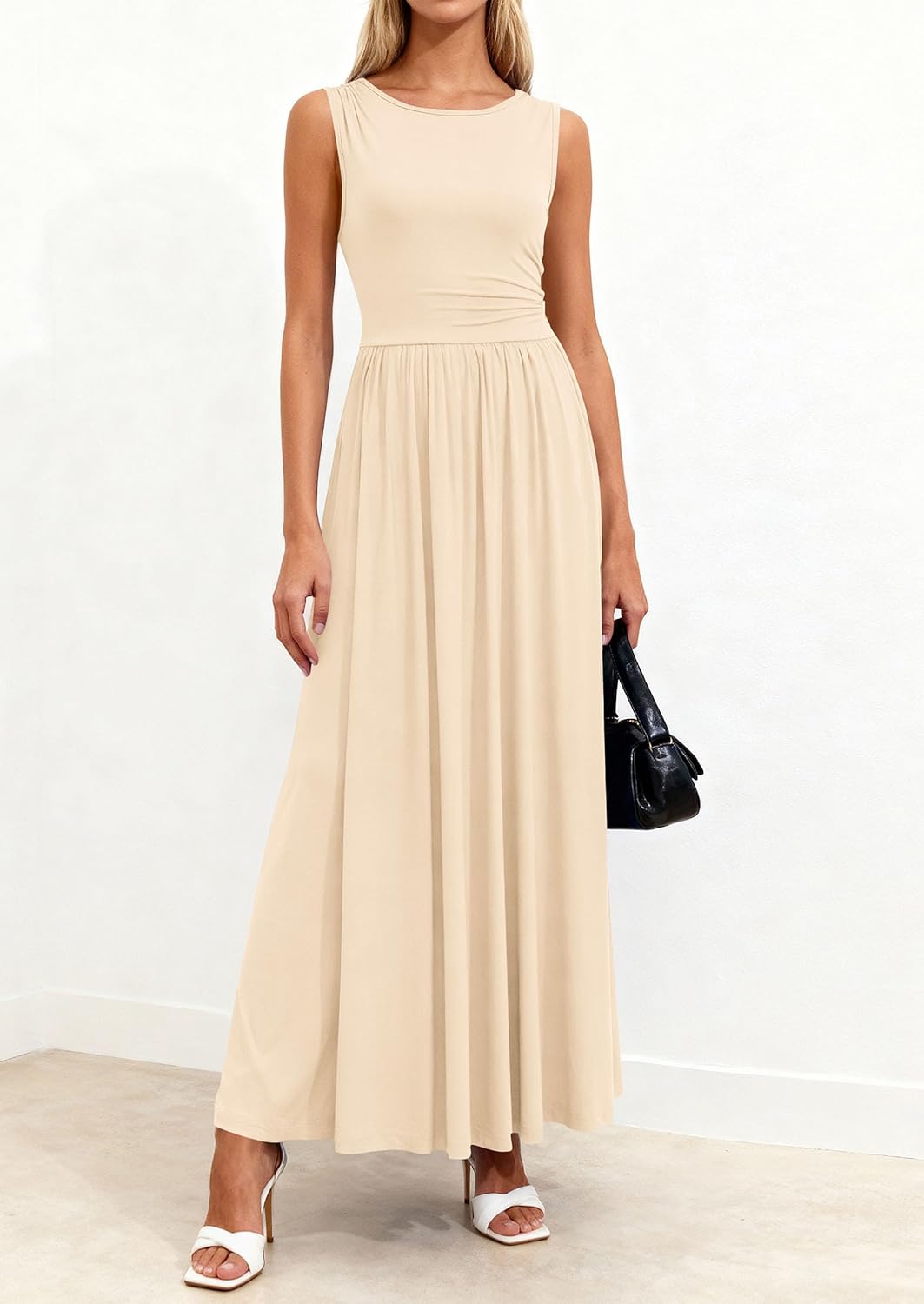 PRETTYGARDEN Summer Maxi Dresses for Women 2026 Sleeveless A Line Flowy Long Casual Sundress Wedding Guest Fashion Clothing - Image 4