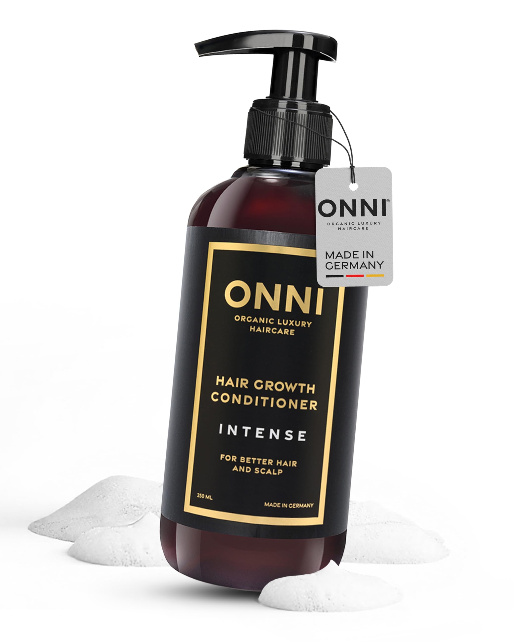 ONNI – INTENSE Conditioner für Haarwachstum 250ml – Haarpflege mit Follicusan & Koffein – Hair Growth Haar Spülung strapaziertes, trockenes Haar, ideal auch für Locken. silikon- & parabenfrei