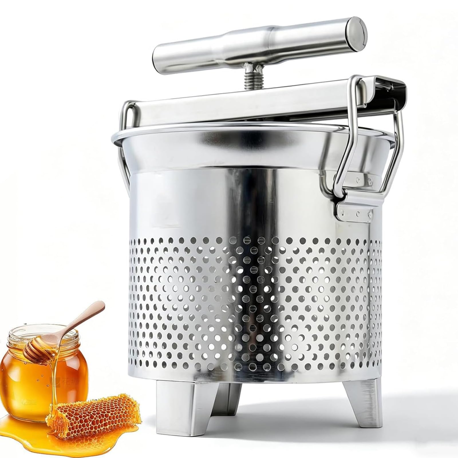 Ręczna Prasa do Miodu Inox 1,8 L i Ekstraktor Wosku Pszczelego