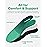 Walkhero Arch Support Inserts for Plantar Fasciitis and Flat Foot, Orthotic Insoles with Everyday Comfort and Support, Relieve Foot Pain and Fatigue (Mens 10-10 1/2 | Womens 12-12 1/2 Green)
