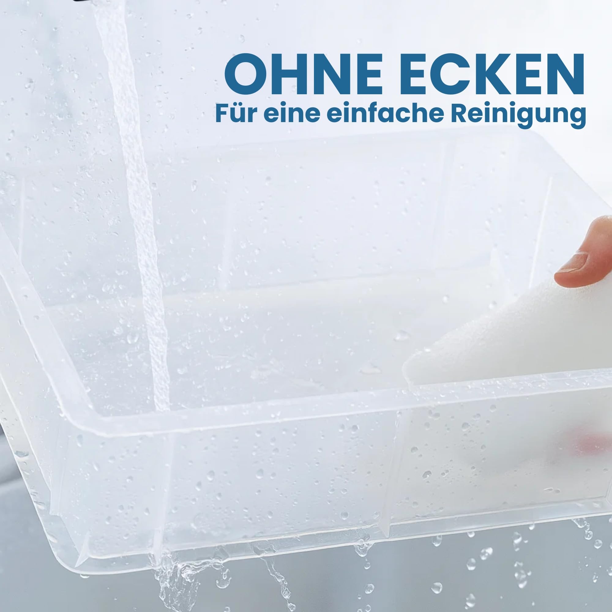 CookandSupply Gärbox für Pizza und Brot BPA-free - Lebensmittelechte Teigbehälter - Made in Italy - 3 Stapelbare Boxen 40x30x10 cm + 1 Deckel
