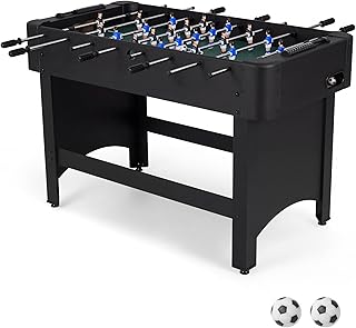 GOPLUS Futbolín para Niños y Adultos con 2 Pelotas, 22 Jugadores y 2 Contadores de Puntuación, Futbolín de Mesa de Madera con Patas para Reuniones Familiares y Fiestas, 103 x 58 x 79 cm