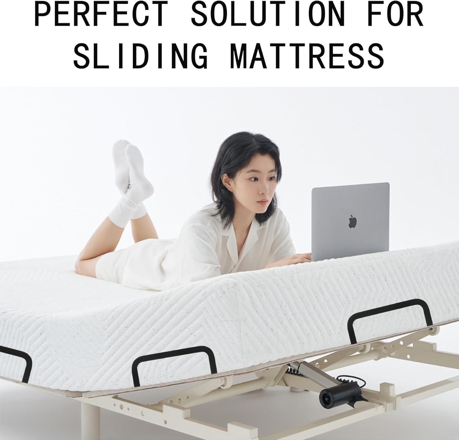 Mattress Retainer Bar Bracket Holder 6Pcs Keeping Mattress from Sliding for Foot of Platform Beds,Adjustable Beds,Rv Mattress,Mattress Slide Stopper Mattress Gripper