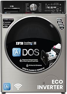 IFB 11 Kg 5 Star, DeepClean®, AI DOS, WiFi, Fully Automatic Front Load Washing Machine (EXECUTIVE PLUS VSG 1114, PowerSteam®, Oxyjet, 9 Swirl, Steam Refresh, Inbuilt Heater, Eco Inverter, SUS VCM)