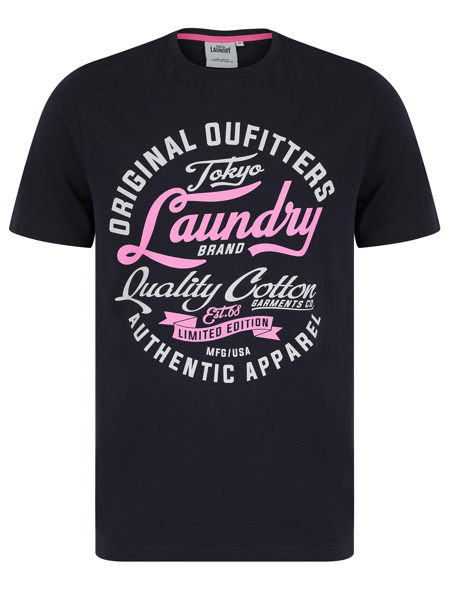Tokyo Laundry Men's Inkling Vintage Graphic Print Motif Cotton Jersey Crew Neck T-Shirt