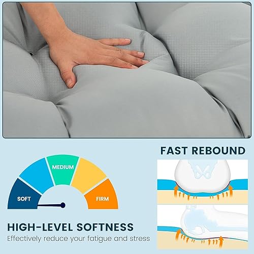 Miniatura 5 de Cojines de banco copetudos personalizados, cojín de banco de espuma viscoelástica antideslizante para muebles de interior, cojines de asiento para