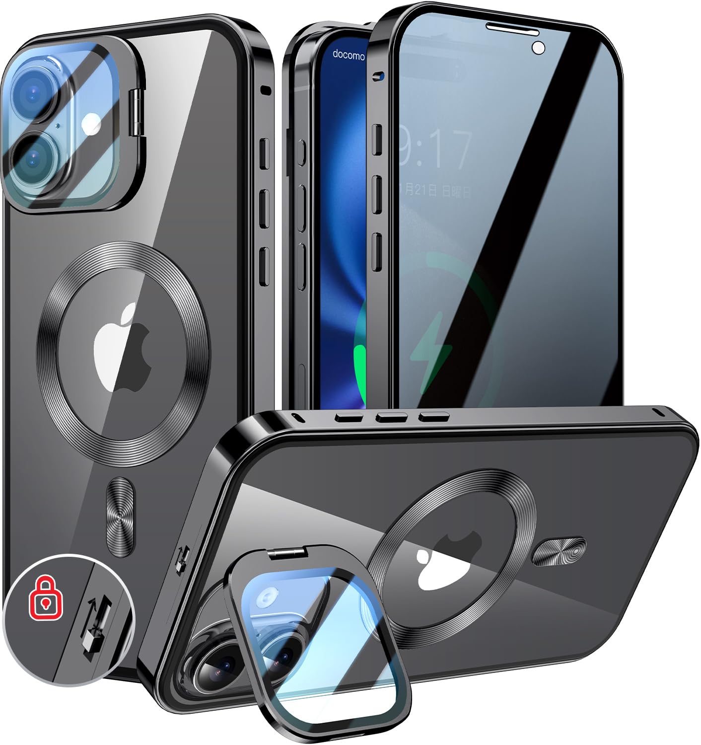 Amazon.co.jp: KELLCASE【カメラレンズ保護・スタンド+覗き見