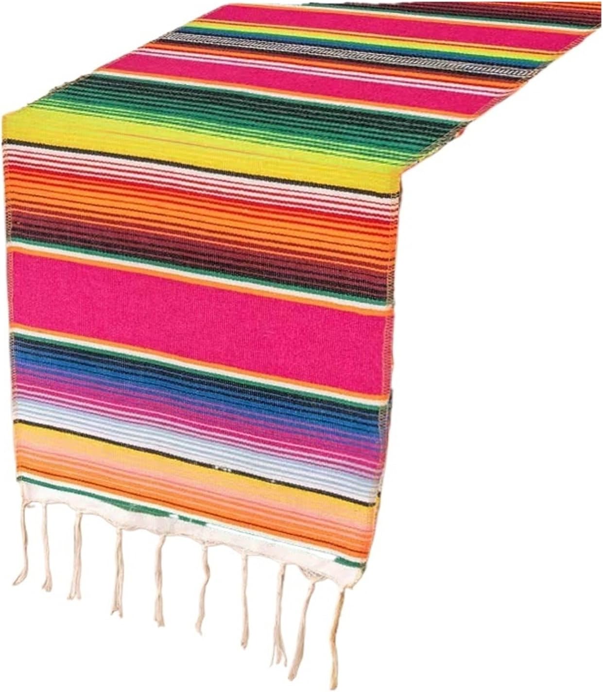 Table Runner with Tassel for Wedding Dining Party Cotton Table Decoration(Purple,35x215CM)