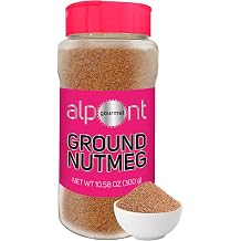 ALPONT GOURMET Ground Nutmeg - Nutmeg Powder for Baking & Cooking - Nutmeg Seasoning - Ideal for Smoothies, Latte & Muffins - 10.58oz 300g