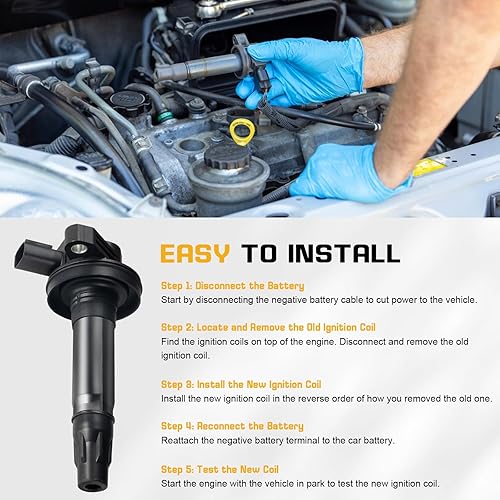 Miniatura 6 de QYL, 6 unidades de bobina de encendido para Ford Mercury Lincoln F-150 Explorer Edge MKS MKT MKX MKZ Sable 3.5L 3.7L V6 UF553 DG520 C1595