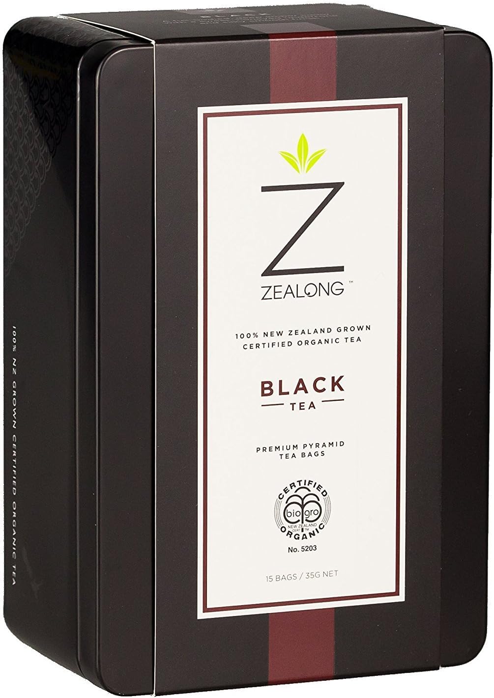 Organic Black Tea, Awarded Best Single Serve Black Tea at the 2017 Global Tea Championships. Biodegradable Premium All-Natural Pyramid Tea Bags by Zealong Creators of The World's Purest Tea