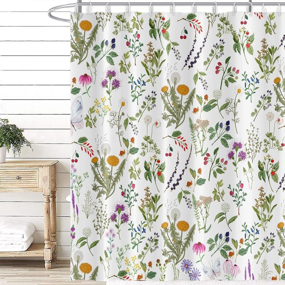 Green Leaves Shower Curtain - Image 2