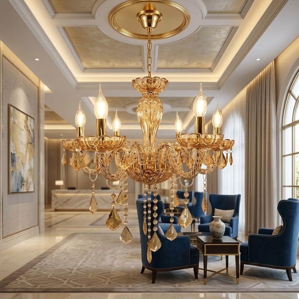 Bemisall Chandelier Modern K9 Crystal Chandelier Lighting, Clear Crystal Ceiling Light Fixture Pendant Lamp for Dining Room Bathroom Bedroom Livingroom-image-38