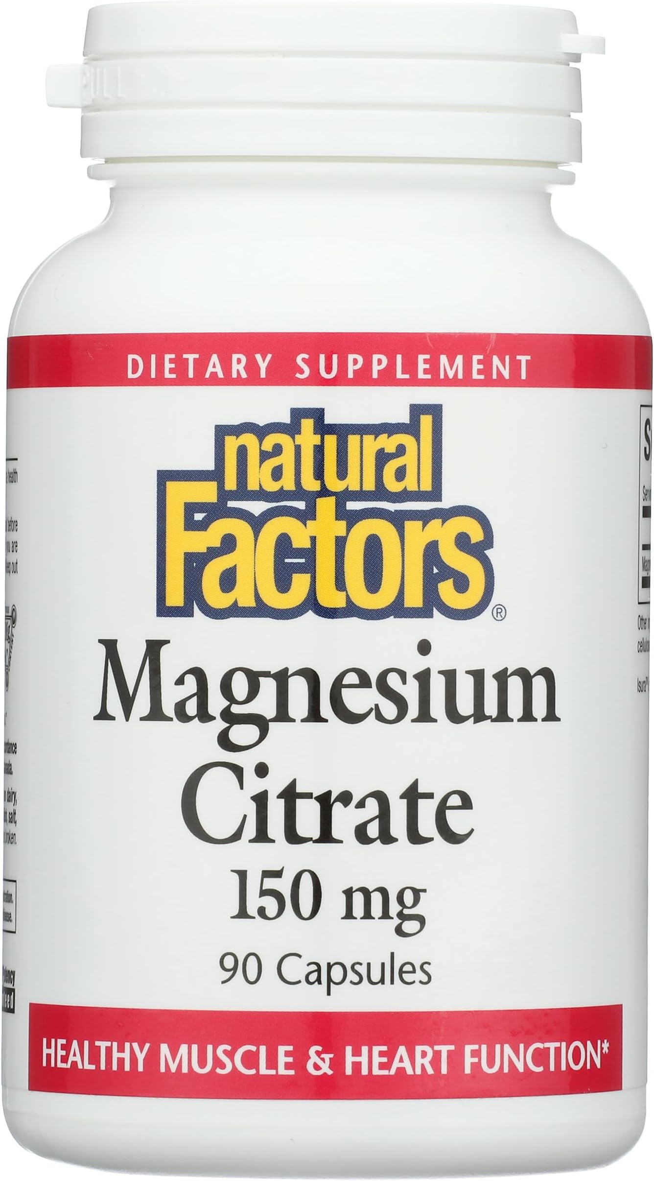 Natural Factors 66910 Magnesium Citrate Capsules (150mg, 90 Pieces)