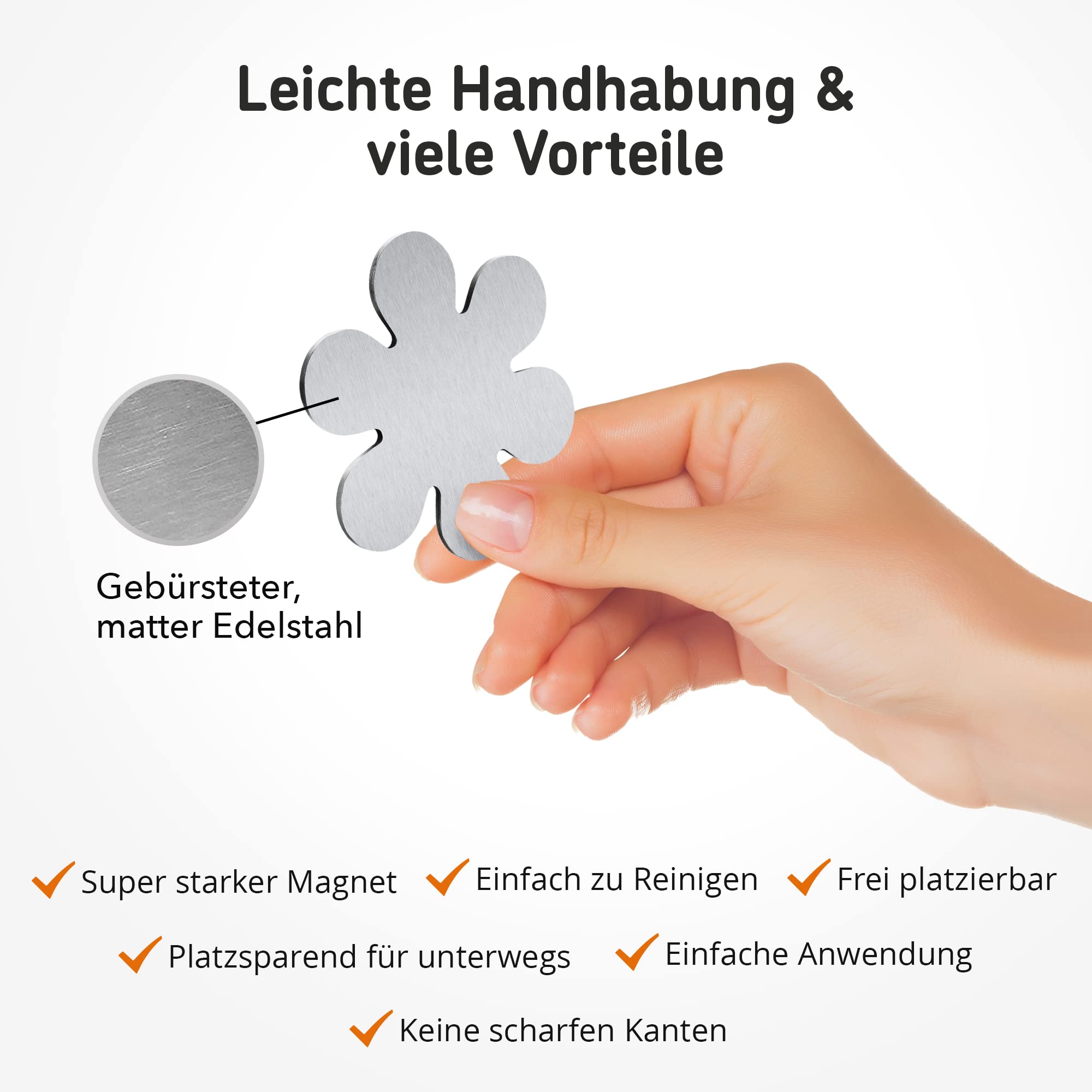 Pesi Magnetici Per Tovaglia Con Quadrifoglio - 8 Pezzi In Acciaio Inox, Ferma Tovaglia - Foto 11