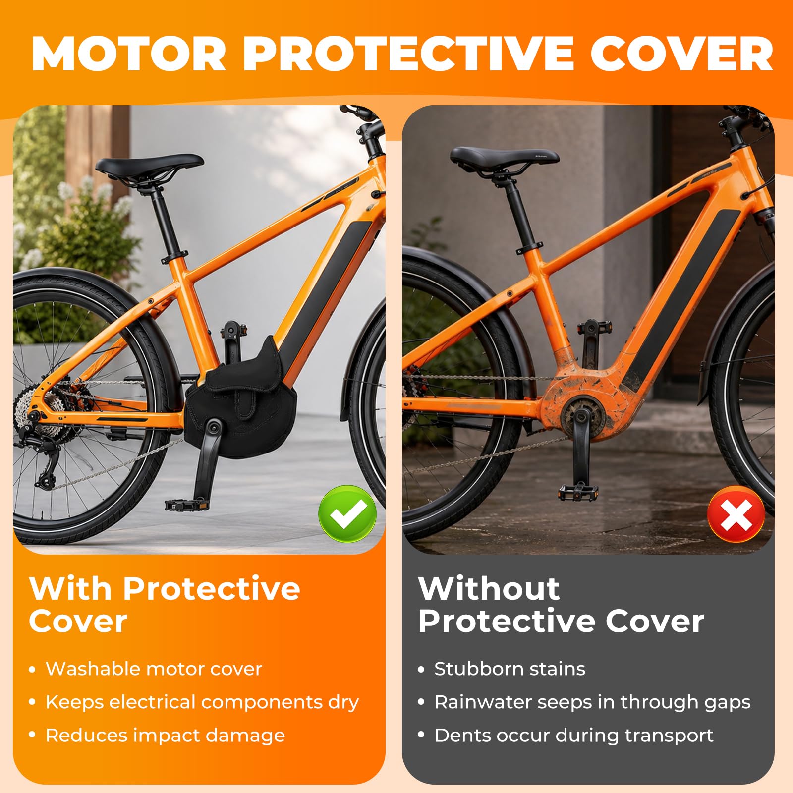 Ebike Transporte Protection 3-teilig,Lenkerschutzhülle Akku Schutzhülle E-Bike Motor Schutzhülle & 2 Pedalschoner,Fahrrad Schutzhülle Schutz für Fahrradträger vor Wasserfest&Feuchtigkeit