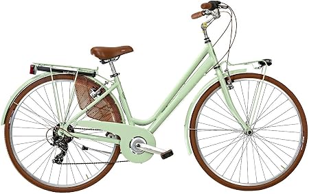CICLI PUZONE Bici Alluminio Misura 28 Donna City Bike Trekking Vintage 6V  Art. VINTAGE6VD (Verde Pastello) : Amazon.it: Sport e tempo libero