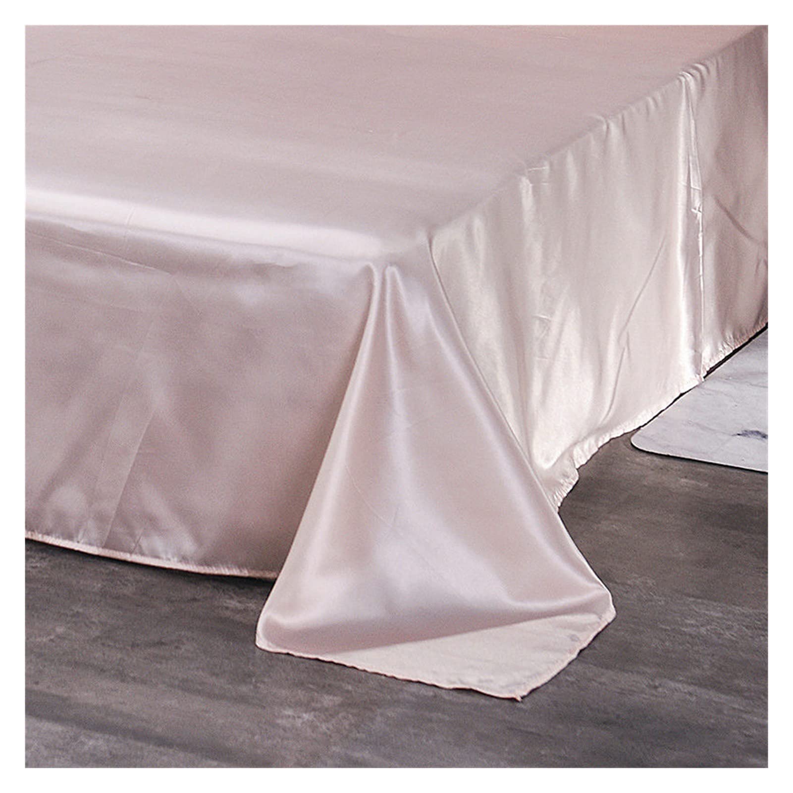 Sábana Satén Sábana de Cama Verde Rojo Color sólido sábanas Superiores Lisas for el hogar 2 tamaños Ropa de Cama Juegos de sábanas Funda de colchón Almohadilla(1,1pc Sheet 230x250cm)