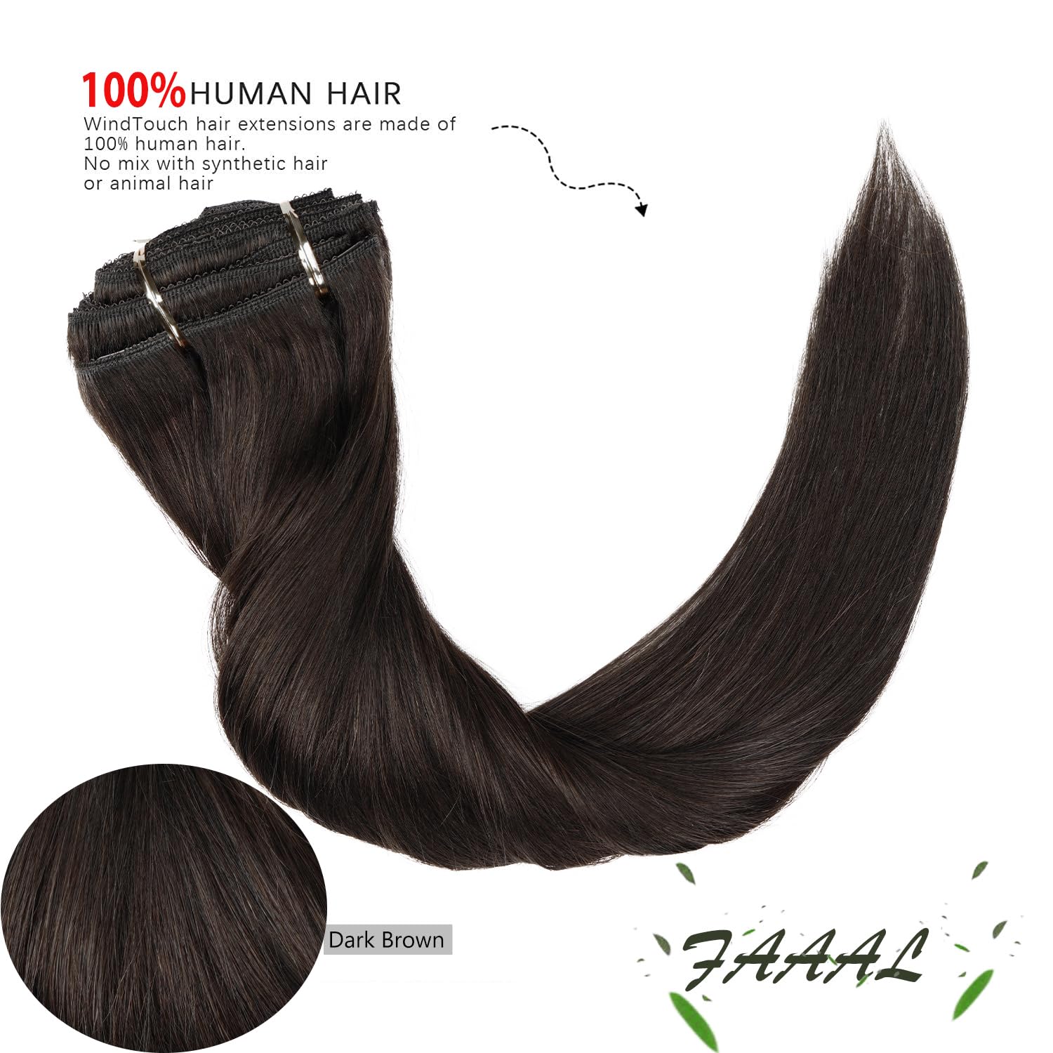 Amazon.com : 14 Inch Clip in Hair Extensions Real Human Hair 