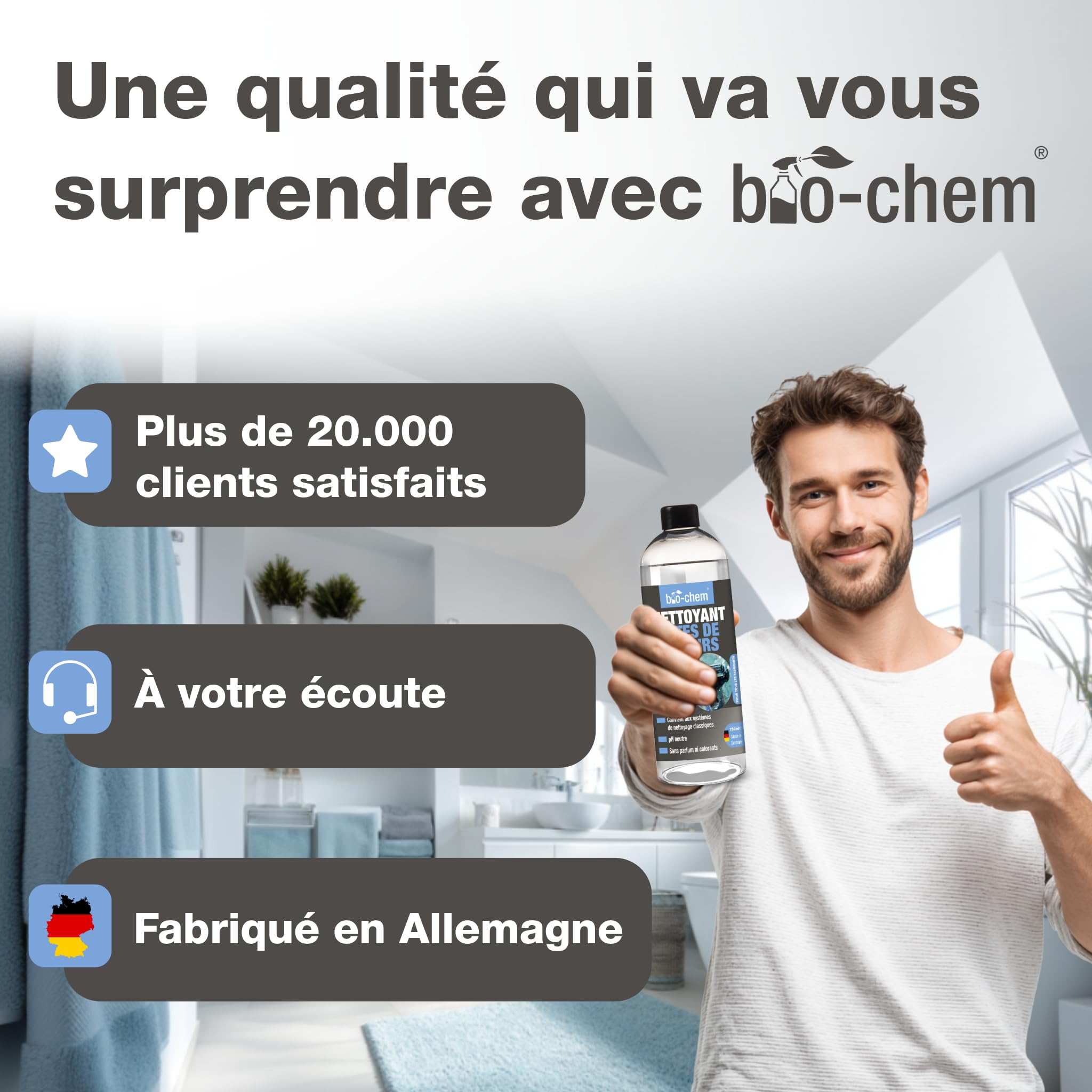 bio-chem Produit nettoyant pour tete de rasoir 3 x 750ml