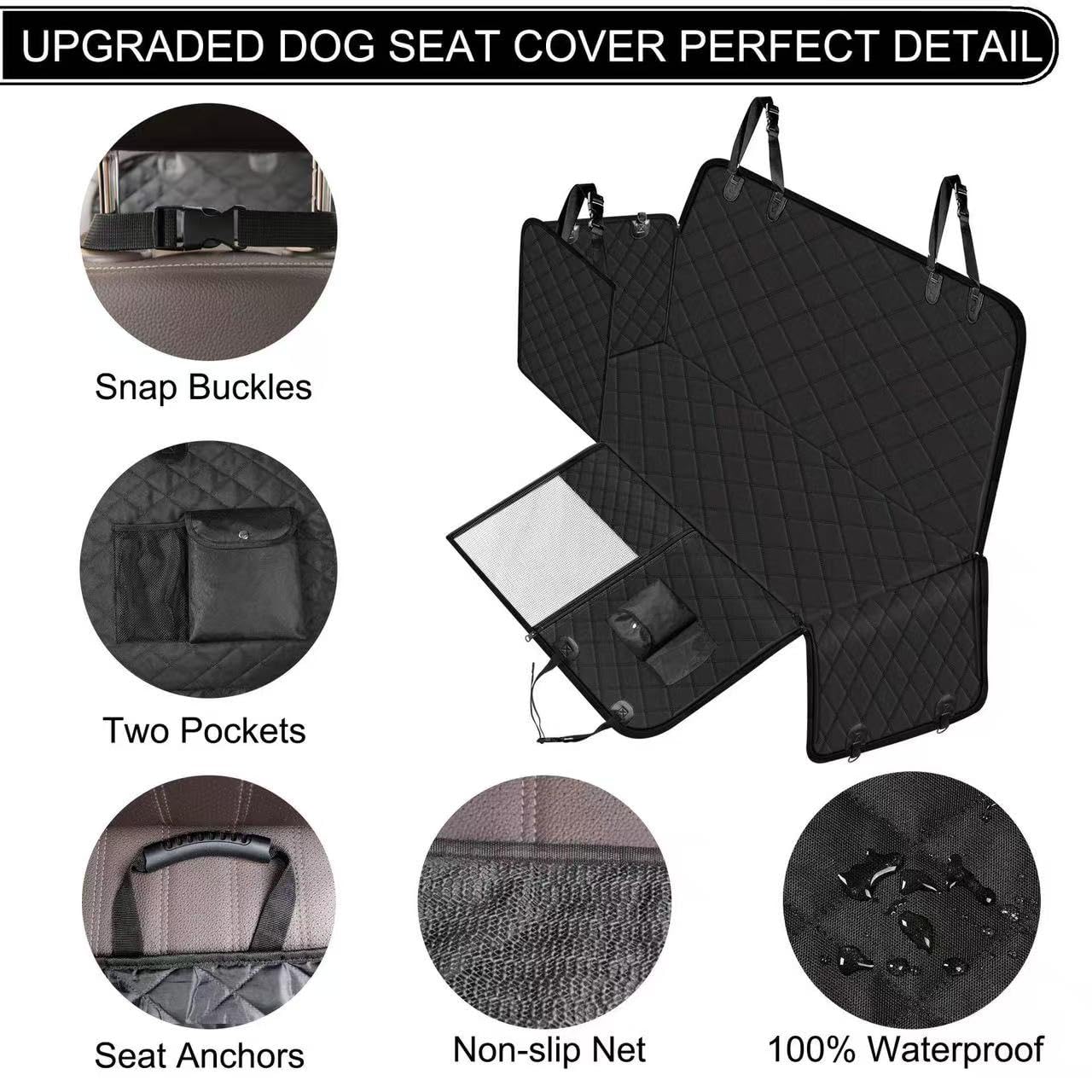 Housse de Siège Chien pour Smart #1 2023-2026, Protection Siège Arrière Premium Hamac pour Chien Tapis Voyage Chien Imperméable Accessoire Voiture