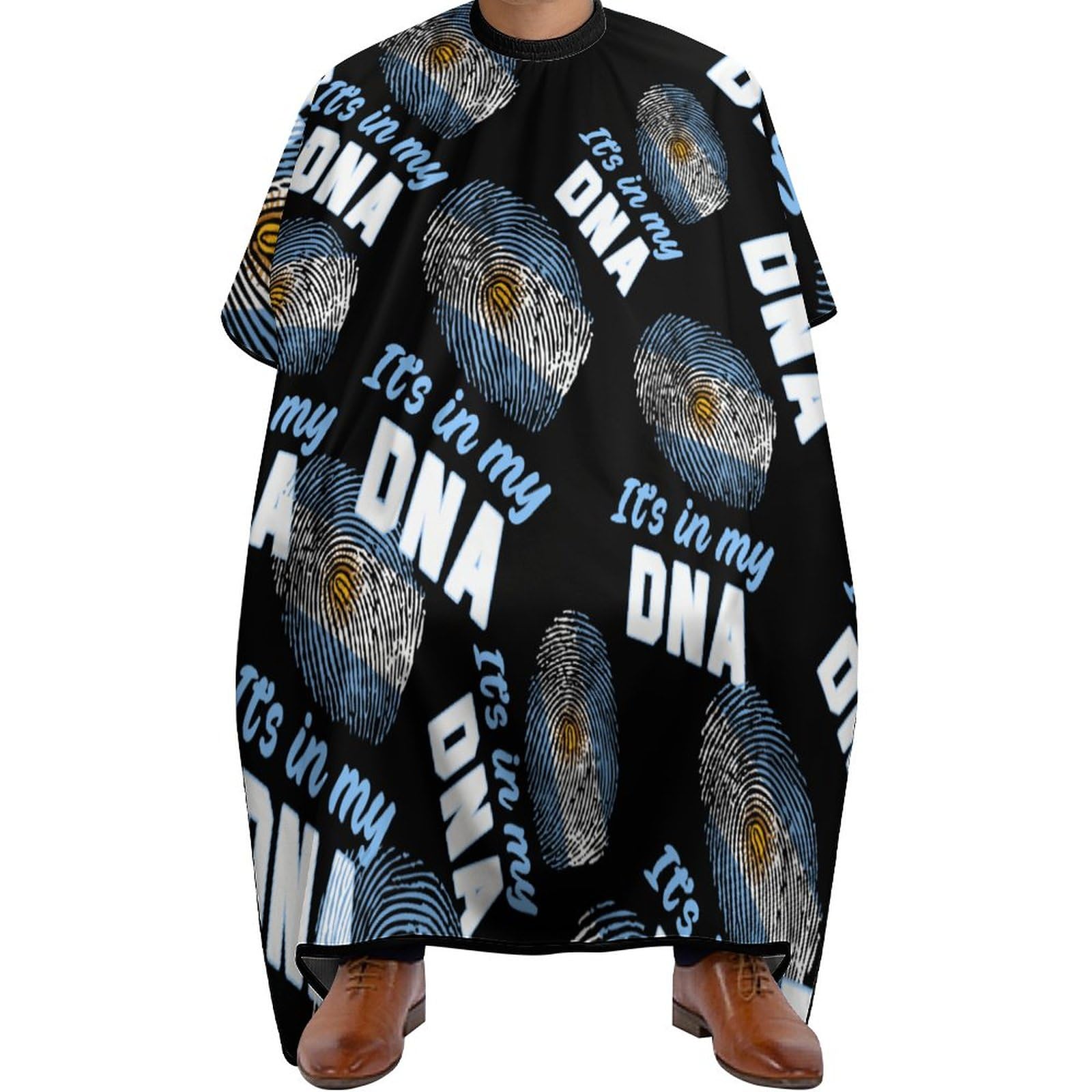Generic Capas De Peluqueria Argentina Está En Mi Adn, Capa Peluqueria Poliéster Vestido De Salon Unisex Capa De Peluqueria Para Peluquería Mujeres Corte De Pelo 140X168Cm