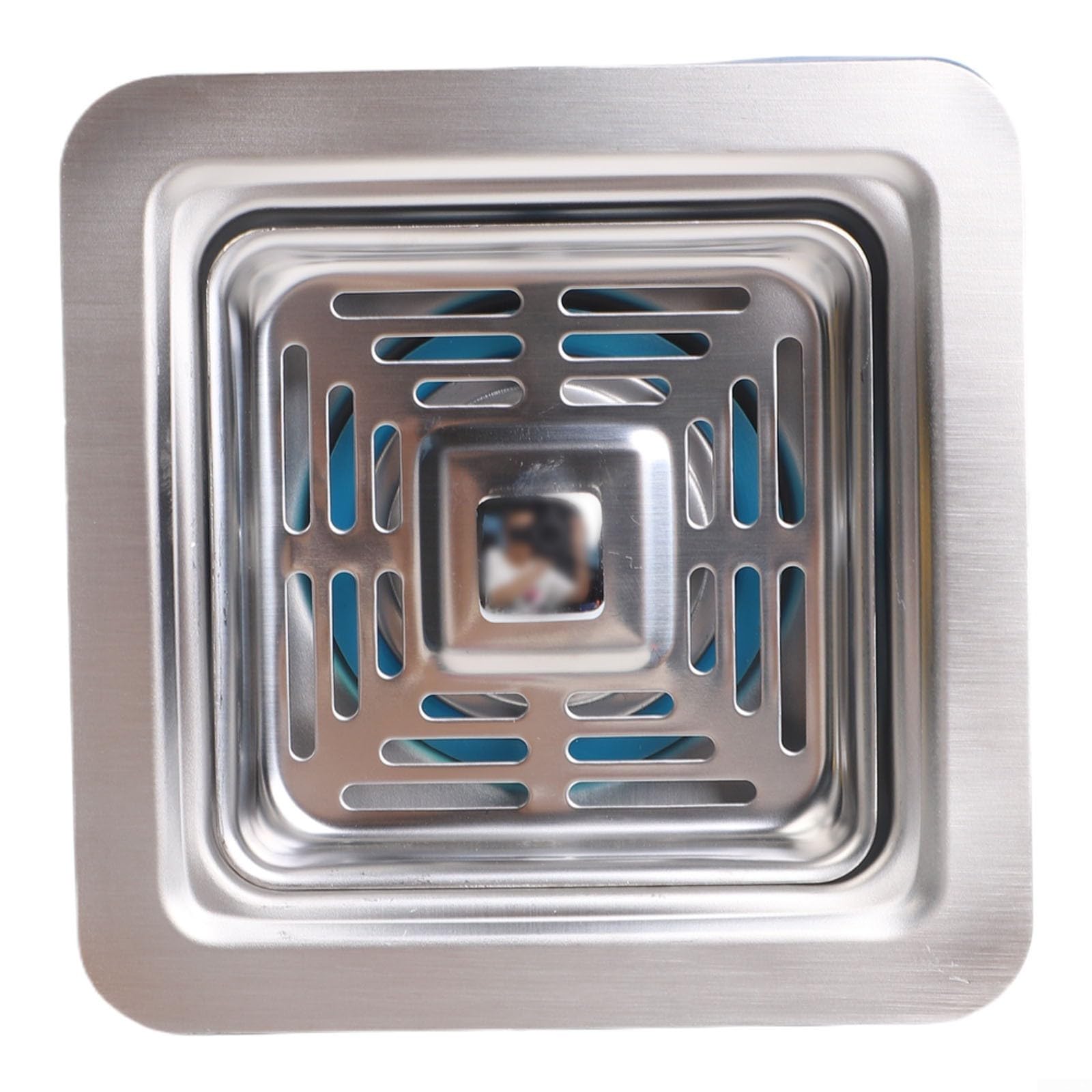 Desagüe cuadrado para fregadero de cocina de 114 mm, mecanismo de elevación de filtro de acero inoxidable para una captura eficiente de partículas de alimentos y eliminación de escombros