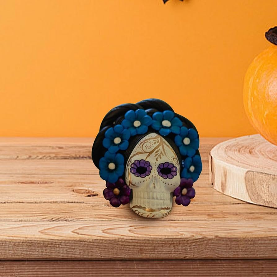 メキシコ雑貨 オアハカ製黒泥頭蓋骨 置物 希少 工芸品 メキシコ雑貨 オアハカ製黒泥頭蓋骨 置物 希少 工芸品