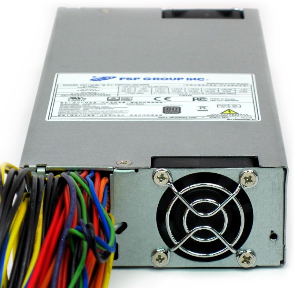 FSP Group 700W ATX Power Supply PMBus V1.2 Single 1U Size 80 Plus Platinum Certified for Rack Mount Case (FSP700-80UEPB)