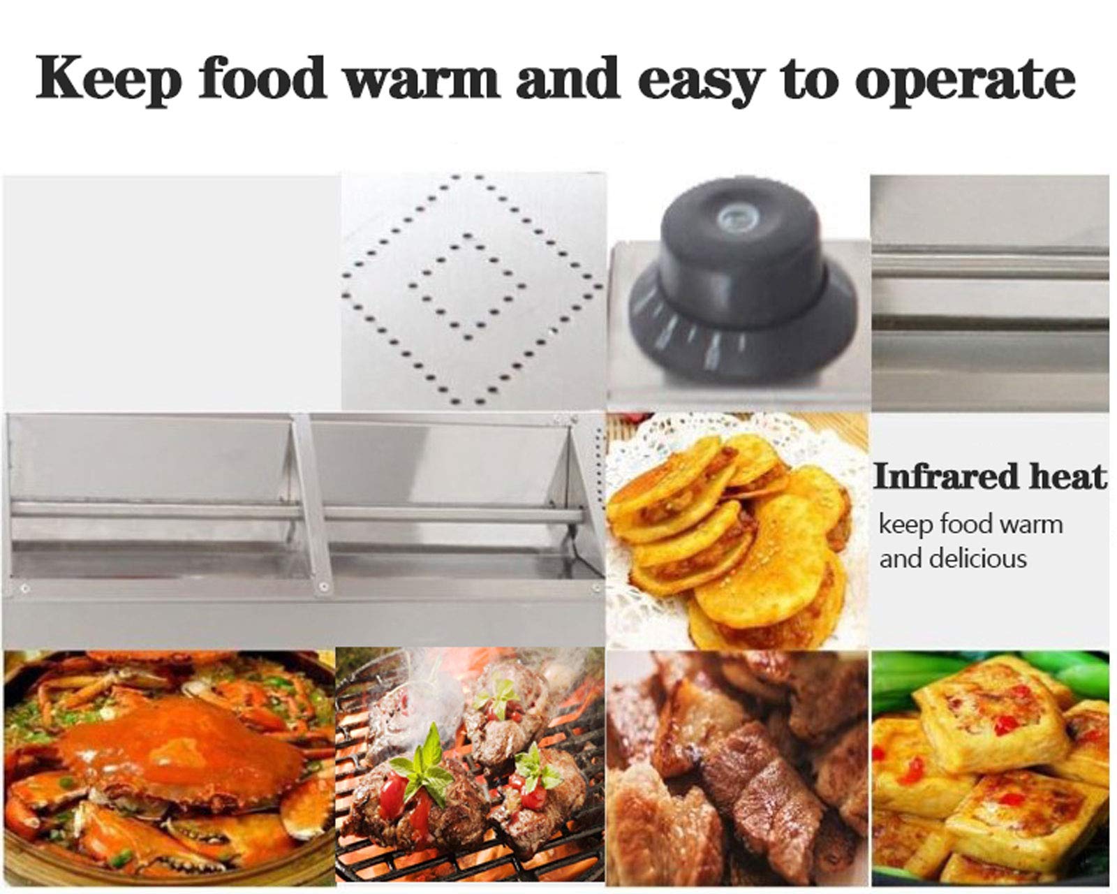 Scaldavivande per Feste E Buffet, Scaldavivande Commerciale, Luce da Cucina per Forniture di Ristoranti E Catering, Ideale per Decorazioni di Hotel E Buffet
