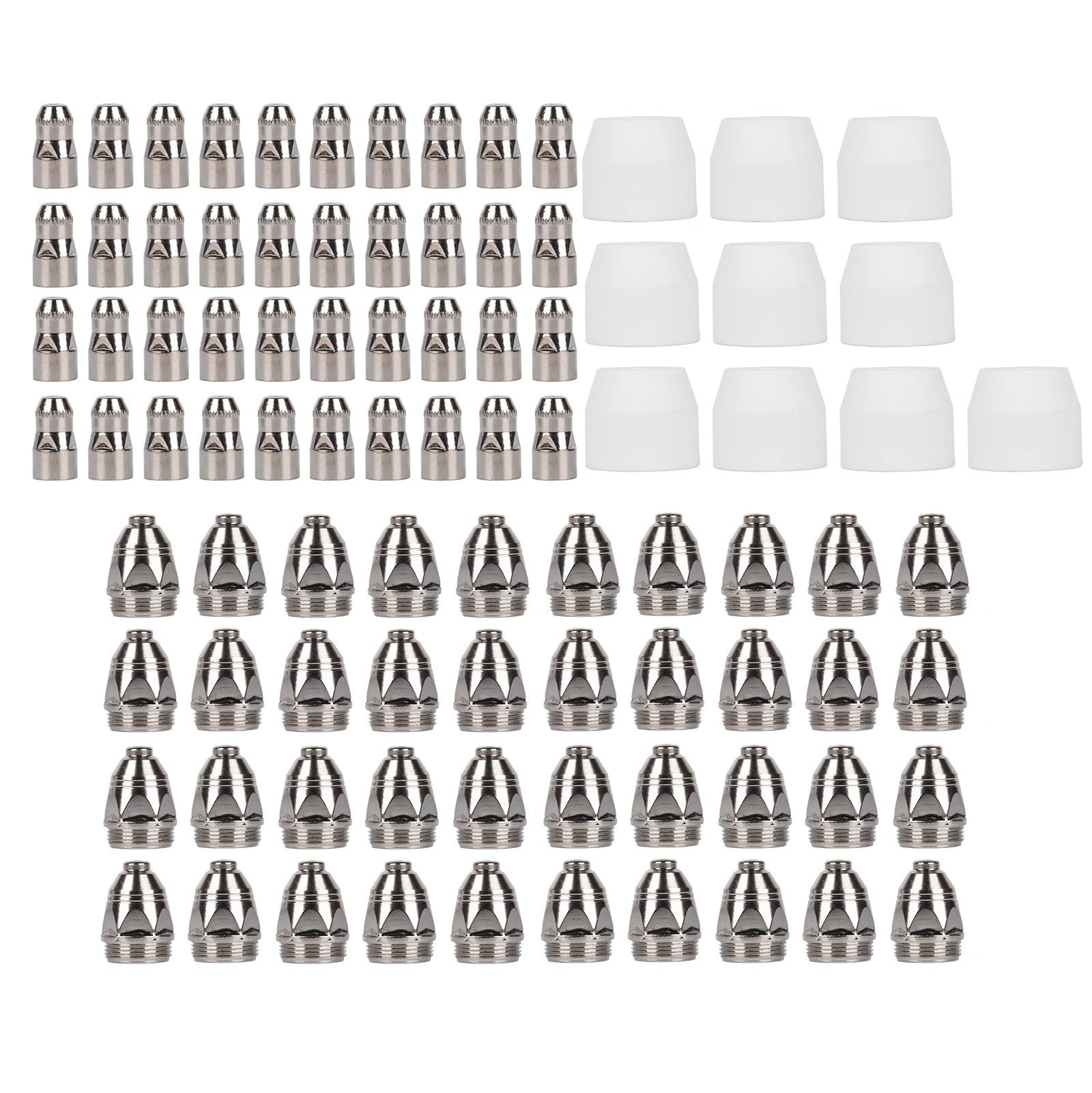 ZagYing 45/90Pcs P80 Plasma Cutting Electrode Nozzle Plasma Consumable Fit P80 Plasma Cutting Torch LGK100/CUT80 80A-100A