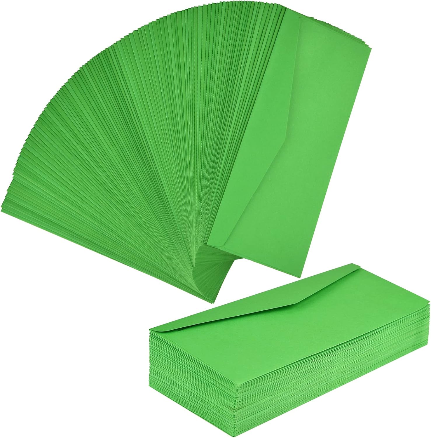 500 Pieces #10 Regular Bussiness Envelopes Bulk (9.45 x 3.94 Inches) Christmas Greeting Card Envelopes Perfect for Checks, Invoices, Letterhead, Letters, Currecy (Green)